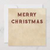 クリスマススチームパンク暖炉グリーティングカード (裏面)