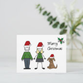 クリスマススティックフィギュア休日はがき シーズンポストカード (スタンド正面)