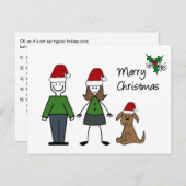 クリスマススティックフィギュア シーズンポストカード (正面/裏面)