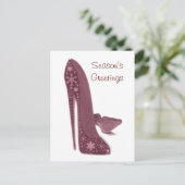 クリスマススティレットハイヒールシューズアート シーズンポストカード (スタンド正面)