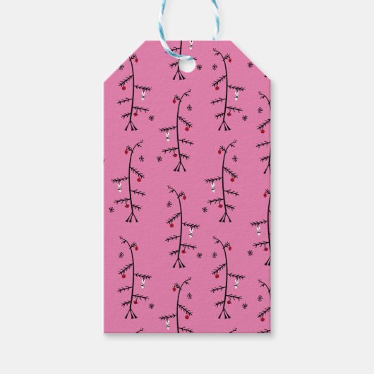 クリスマススティンクス!悲しい木の贈り物ラベル ギフトタグ (正面)