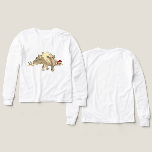 クリスマスステゴサウおもしろいルスフェスティバル恐竜小妖精や小人 (デザイン 正面&背面)