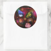 クリスマスステッカーの精神 ラウンドシール (バッグ)