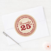 クリスマスステッカーまで開かない ラウンドシール (封筒)