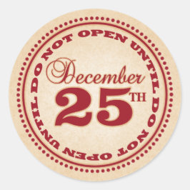 クリスマスステッカーまで開かない ラウンドシール