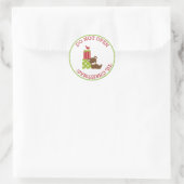 クリスマスステッカーまで開かない ラウンドシール (バッグ)