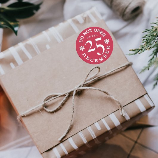 クリスマスステッカーまで開かない ラウンドシール