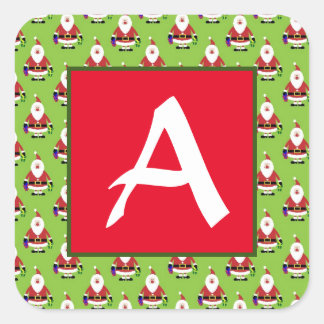 クリスマスステッカーカスタムイニシャル封筒用シール スクエアシール