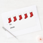 クリスマスステッカーテンプレート 長方形シール (封筒)