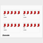 クリスマスステッカーテンプレート 長方形シール (シート)