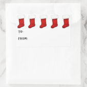 クリスマスステッカーテンプレート 長方形シール (バッグ)