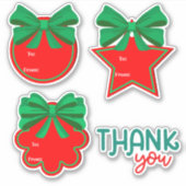 クリスマスステッカーパックからカスタマイズ可能 シール (正面)