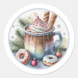 クリスマスステッカー付きフットCoco ラウンドシール