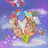 クリスマスステッカー飛んでいる格言与えギフト シール (正面)