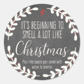 クリスマスステッカー2のような匂いがはじめている ラウンドシール (正面)