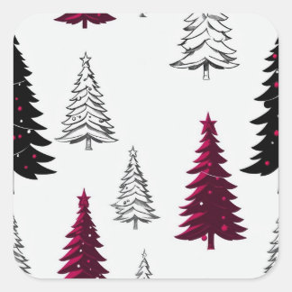 クリスマスステッカー スクエアシール