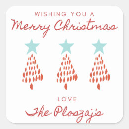 クリスマスステッカー スクエアシール