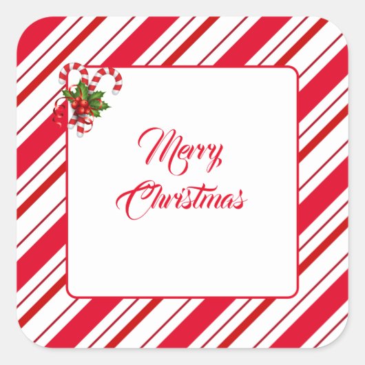 クリスマスステッカー スクエアシール (正面)