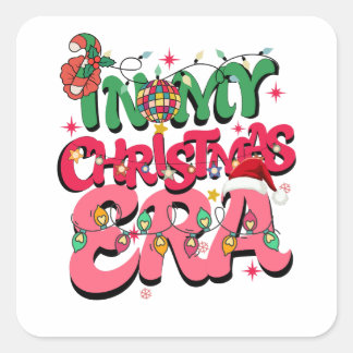 クリスマスステッカー スクエアシール