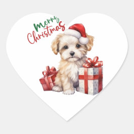 クリスマスステッカー ハートシール