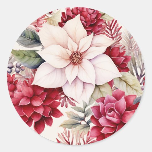 クリスマスステッカー – フェスティバルラベル&ホリデーデコール ラウンドシール (正面)