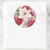 クリスマスステッカー – フェスティバルラベル&ホリデーデコール ラウンドシール (バッグ)