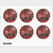 クリスマスステッカー – フェスティバルラベル&ホリデーデコール ラウンドシール (シート)