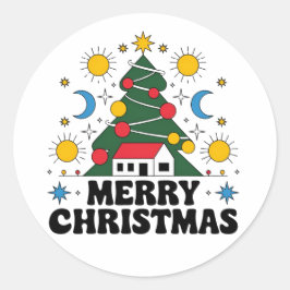 クリスマスステッカー:フェスティバル新モデル ラウンドシール
