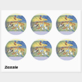 クリスマスステッカー/ベビーイエス ラウンドシール (シート)