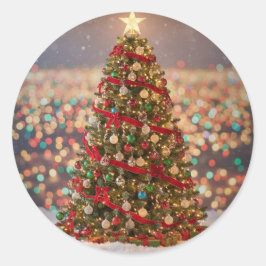 クリスマスステッカー ラウンドシール
