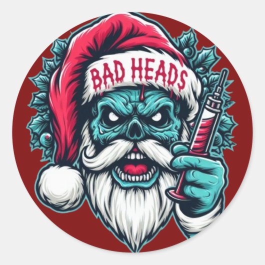 クリスマスステッカー ラウンドシール (正面)