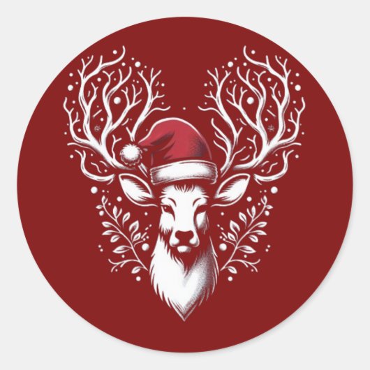 クリスマスステッカー ラウンドシール (正面)
