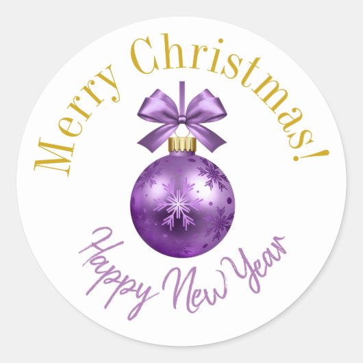 クリスマスステッカー ラウンドシール (正面)