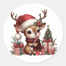クリスマスステッカー ラウンドシール