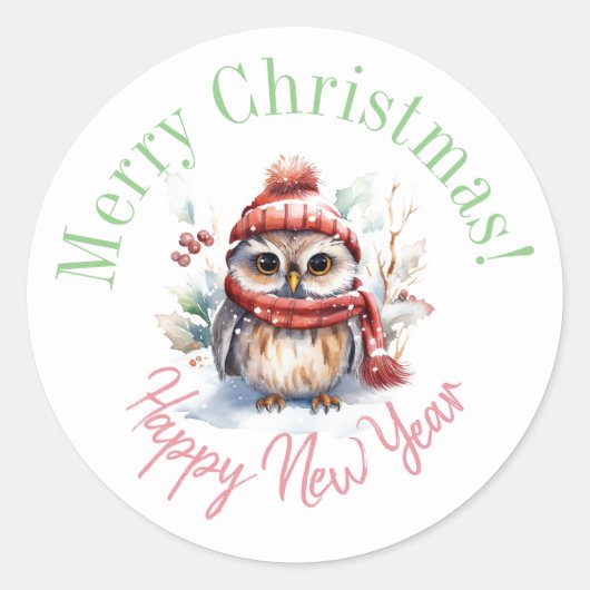 クリスマスステッカー ラウンドシール (正面)