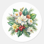 クリスマスステッカー ラウンドシール (正面)