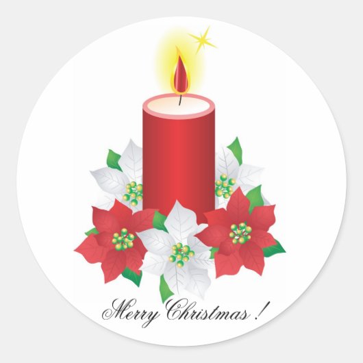 クリスマスステッカー ラウンドシール (正面)