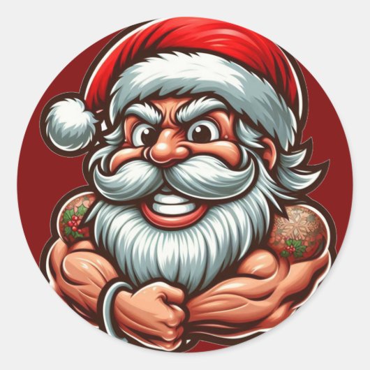 クリスマスステッカー ラウンドシール (正面)