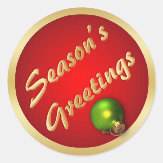 クリスマスステッカー ラウンドシール (正面)