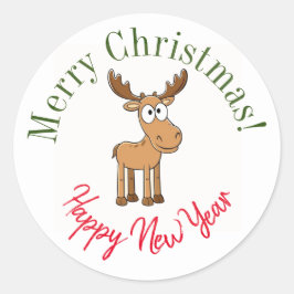 クリスマスステッカー ラウンドシール