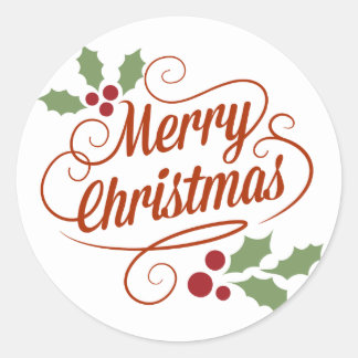 クリスマスステッカー ラウンドシール