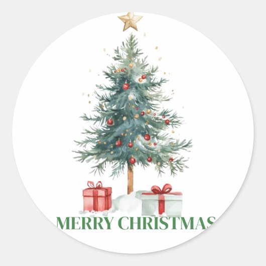 クリスマスステッカー ラウンドシール (正面)