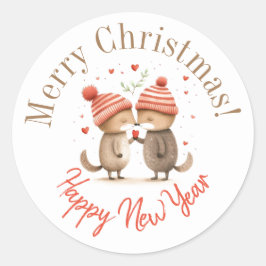 クリスマスステッカー ラウンドシール