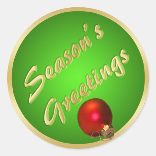 クリスマスステッカー ラウンドシール (正面)