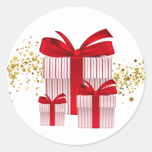 クリスマスステッカー ラウンドシール (正面)