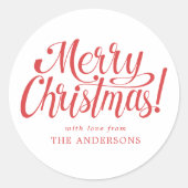 クリスマスステッカー ラウンドシール (正面)
