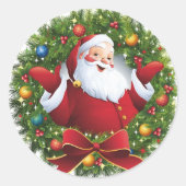 クリスマスステッカー ラウンドシール (正面)