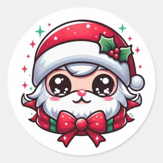 クリスマスステッカー ラウンドシール (正面)
