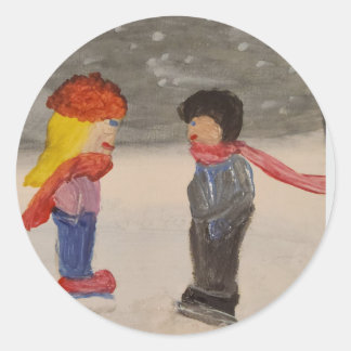 クリスマスステッカー ラウンドシール