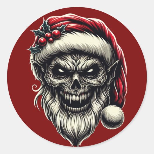 クリスマスステッカー ラウンドシール (正面)